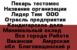 Пекарь-тестомес › Название организации ­ Лидер Тим, ООО › Отрасль предприятия ­ Кондитерское дело › Минимальный оклад ­ 25 000 - Все города Работа » Вакансии   . Амурская обл.,Благовещенский р-н